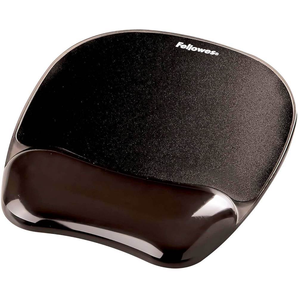 Mouse pad cu suport pentru incheietura mana negru fellowes crystal