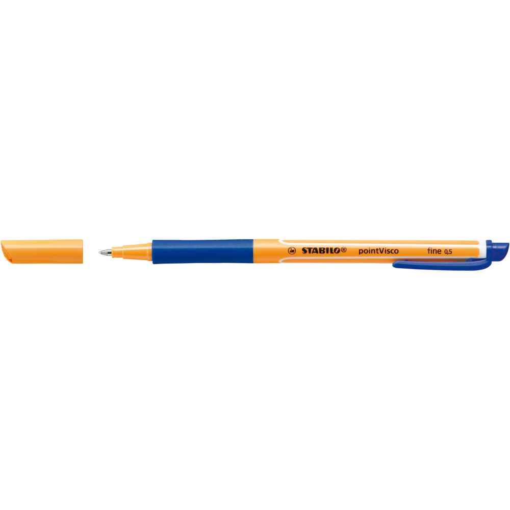 Pens & Pencils Roller cu gel stabilo point visco, vf.0.5mm, albastru