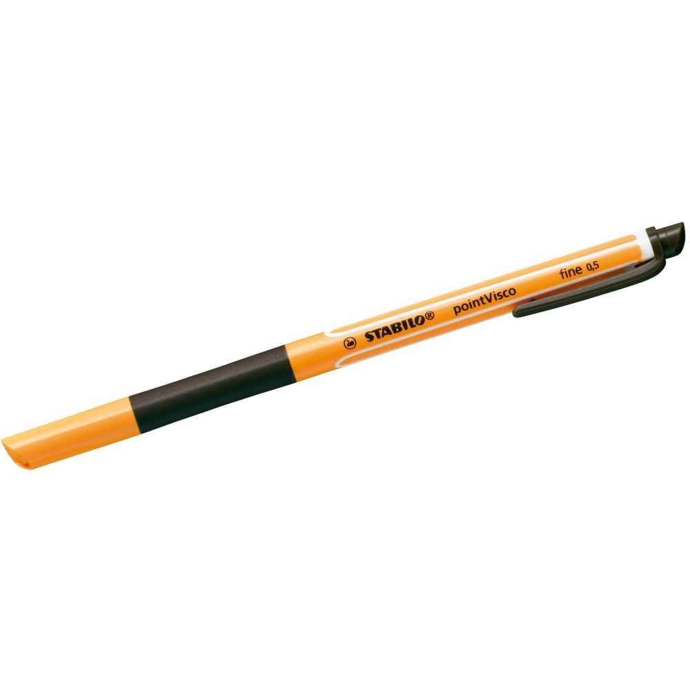 Pens & Pencils Roller cu gel stabilo point visco, vf.0.5mm, negru