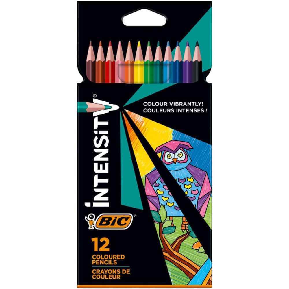 Pens & Pencils Creioane colorate 12 buc/set p12 intensity bic
