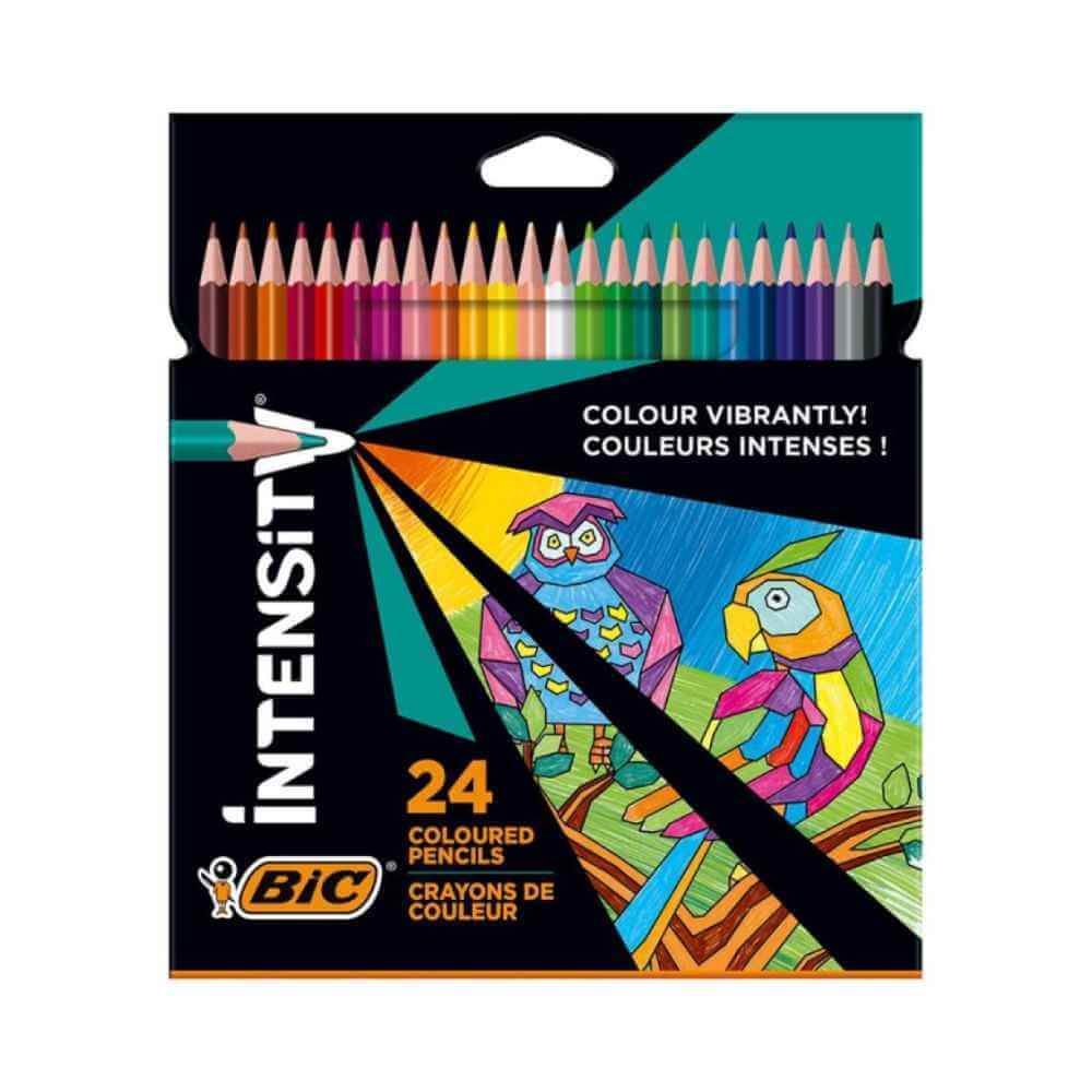 Pens & Pencils Creioane colorate 24 buc/set p24 intensity bic