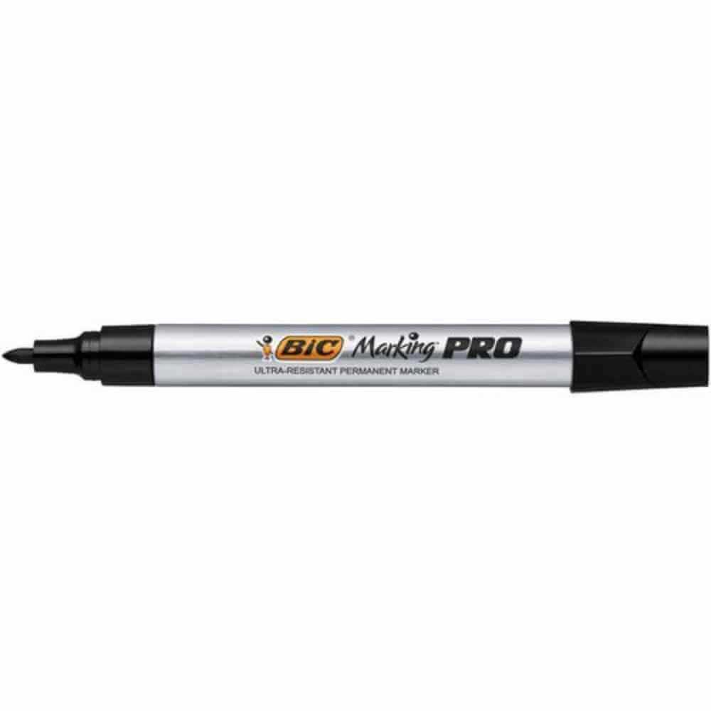 cu ce se curata markerul permanent Marker permanent industrial varf rotund varf rotund 1.1mm negru pro bic