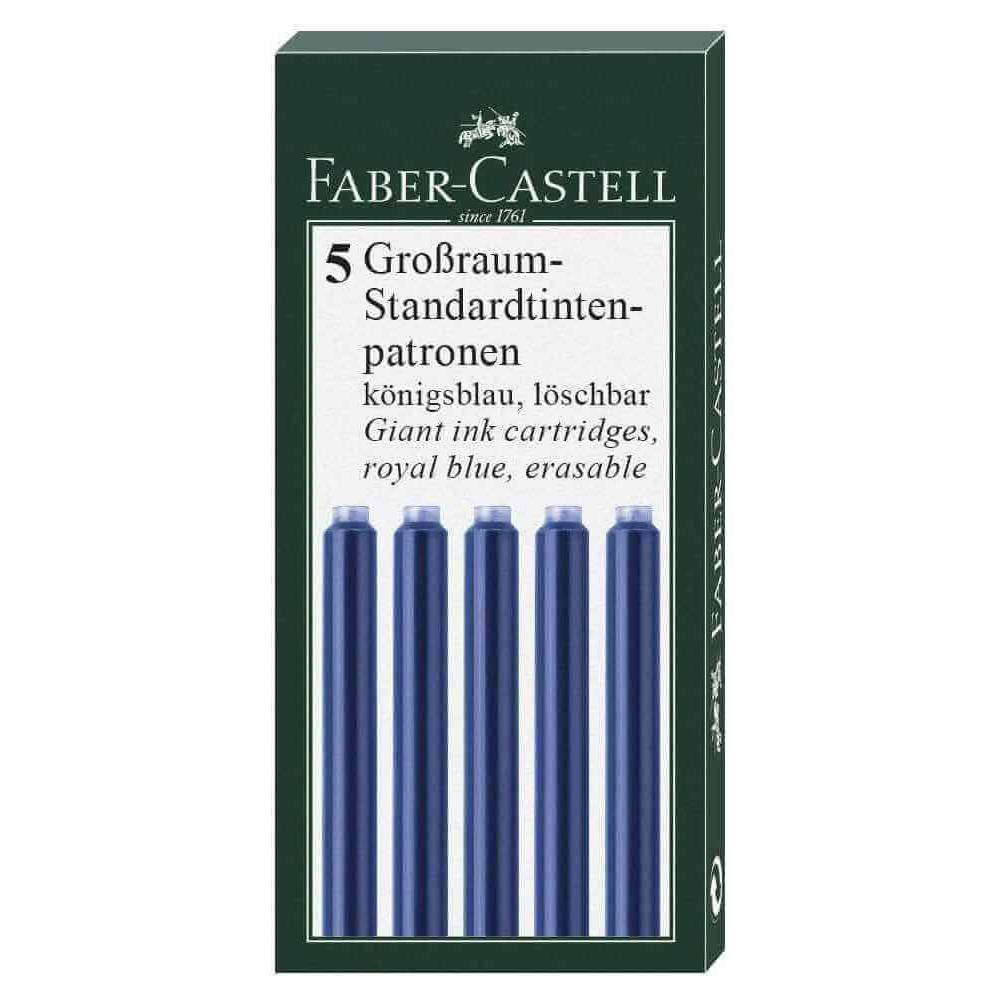 Writing & Drawing Instrument Accessories Rezerva cern, patroane lungi, albastru, faber castel, 5buc/cut