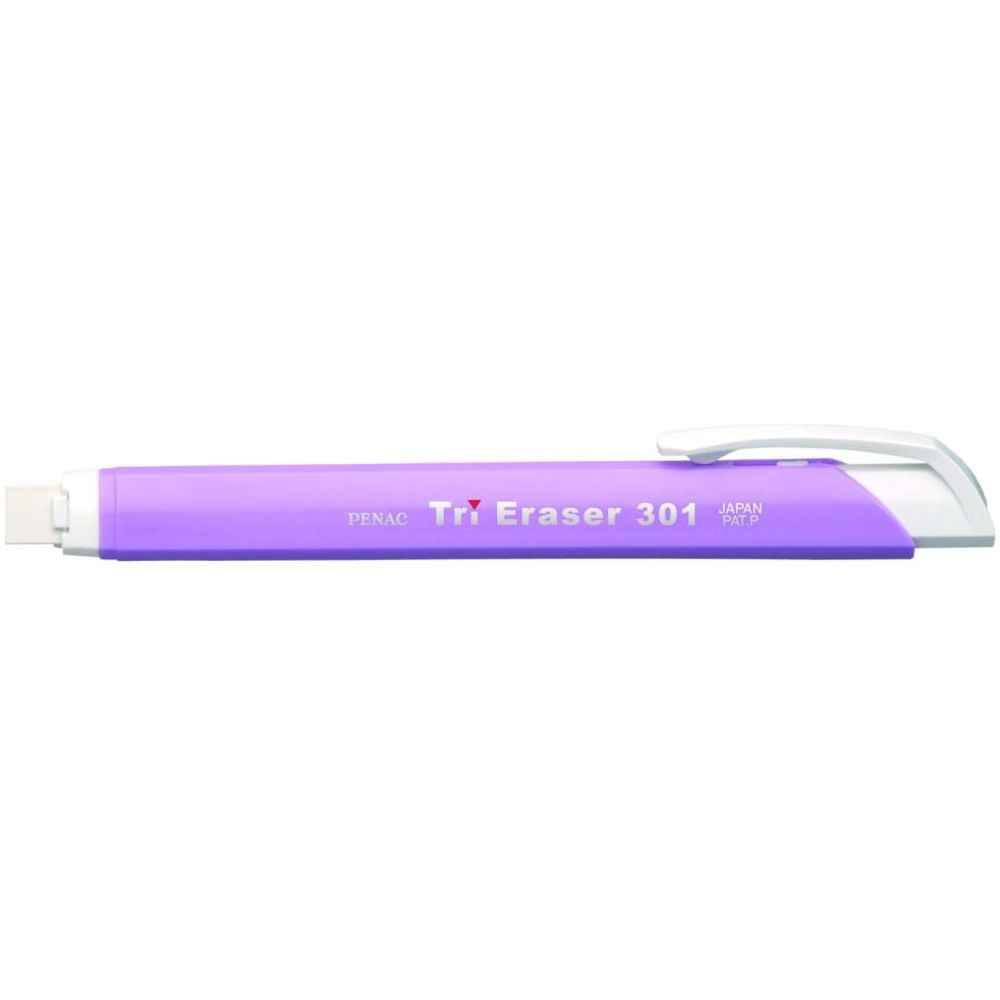 Erasers Radiera mecanica triunghiulara pentru creion violet pastel tri eraser penac