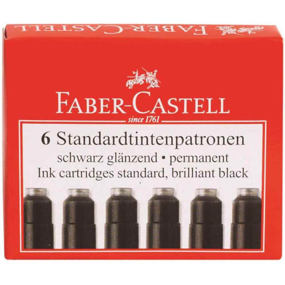 Writing & Drawing Instrument Accessories Rezerva cern negru faber castel, patroane scurte, 6buc/cut