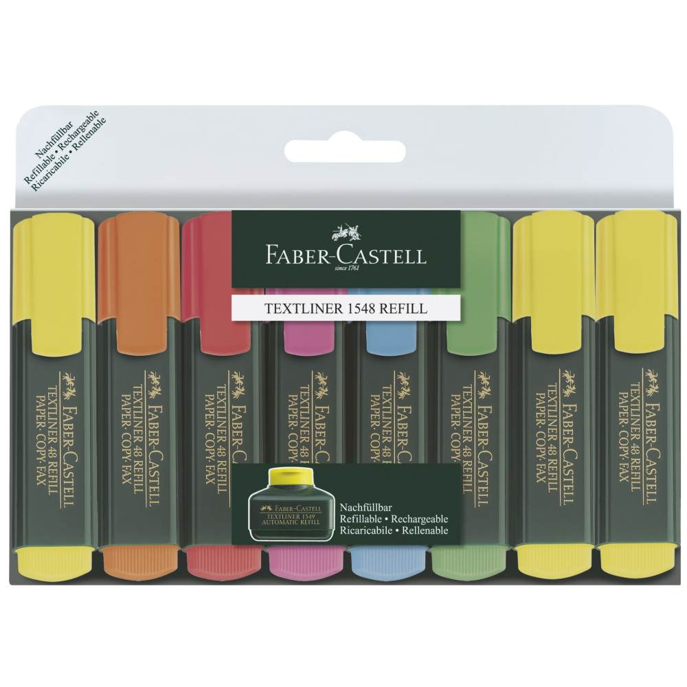 Office Instruments Textmarker faber castell 1548, 8buc/set