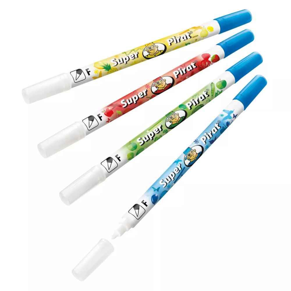 Creioane colorate si carioci - Carioca corector Super Pirat, prezentate pe Display varf F PELIKAN, depozituldns.ro