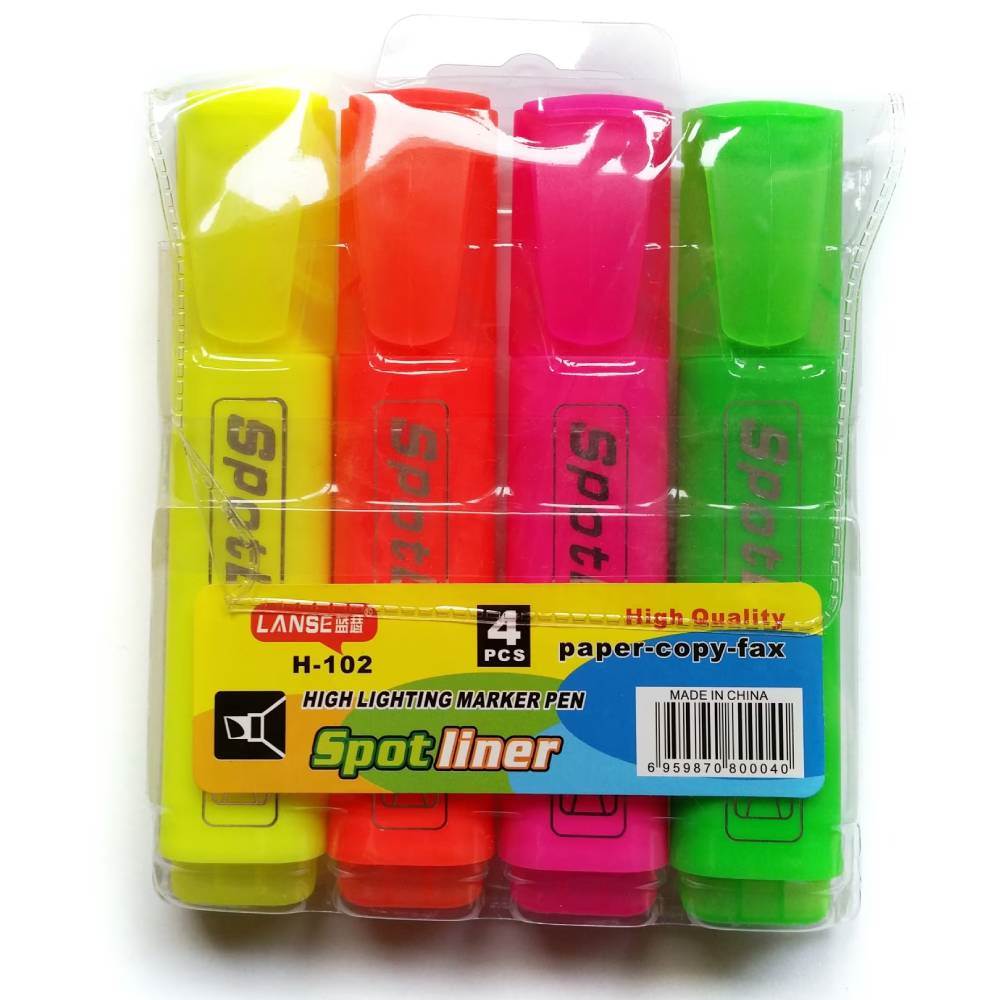 teava 1/4 toli in mm Textmarker 1-4 mm, 4buc/set cn spot liner qy804