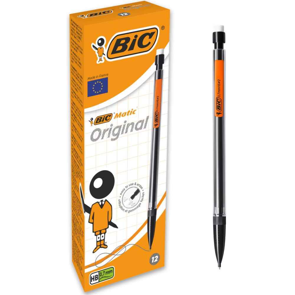 Pens & Pencils Creion mecanic cu radiera 0.7 mm matic classic bic