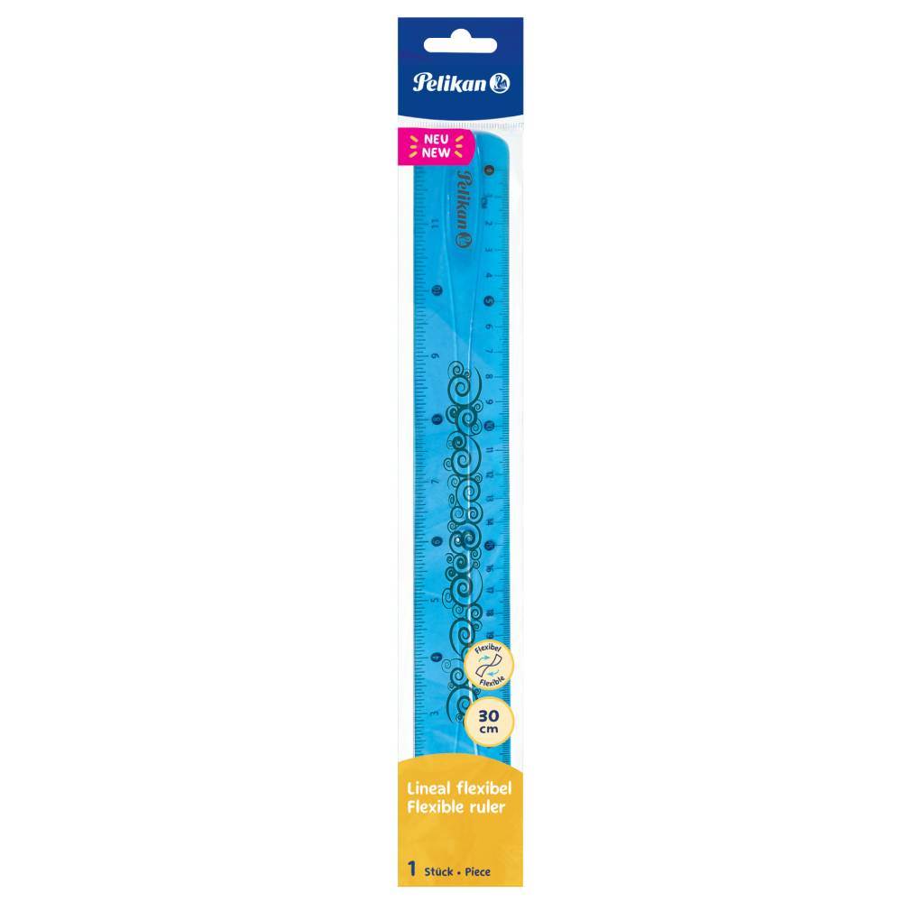 plastic pedals Rigla flexibila plastic 30 cm pelikan