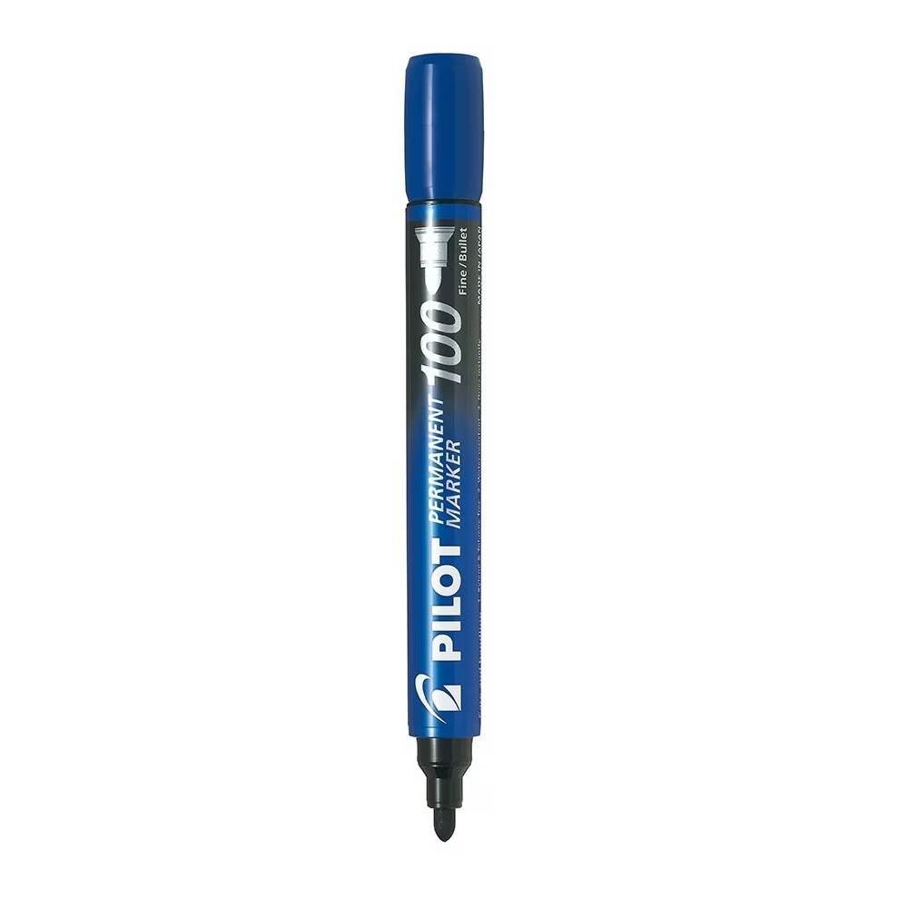 rezerve marker pilot Marker permanent varf rotund 1 mm albastru pilot 100