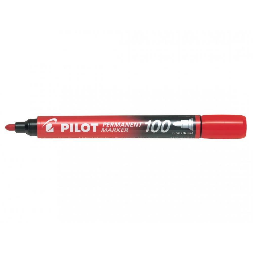 rezerve marker pilot Marker permanent varf rotund 1 mm rosu pilot 100