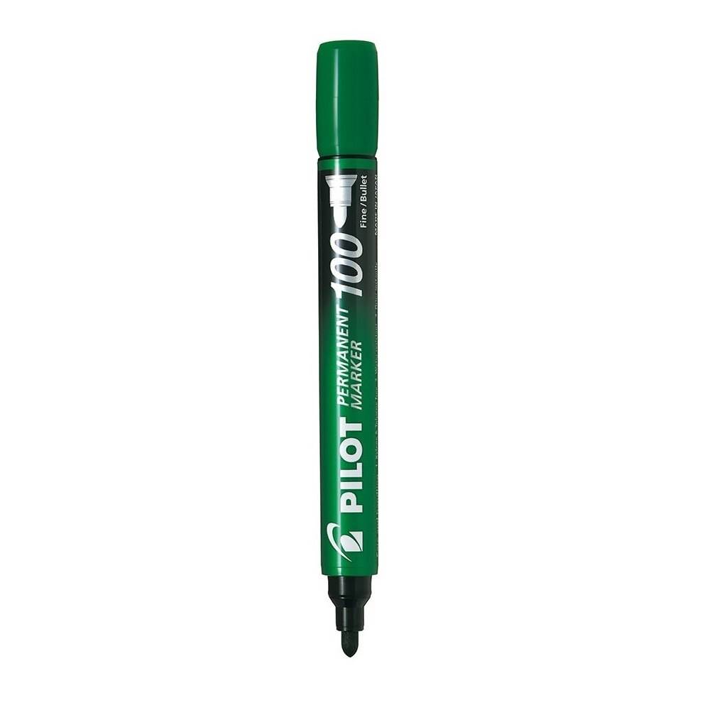 rezerve marker pilot Marker permanent varf rotund 1 mm verde pilot 100