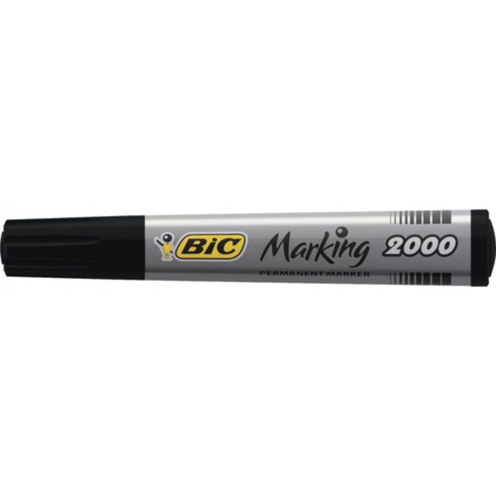 glc 2000 Marker permanent, varf rotund, 2.5mm, negru bic 2000
