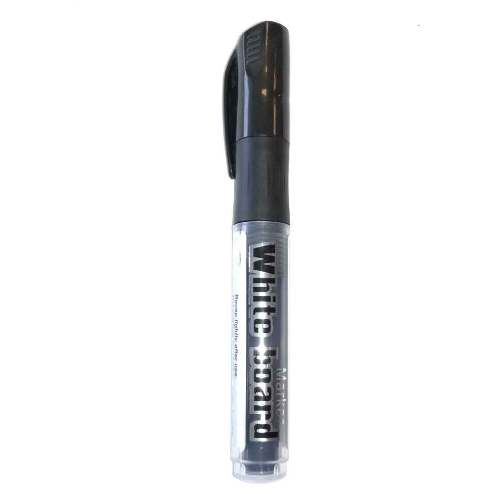 Marker pentru whiteboard cu refill, grip pvc, negru, b35