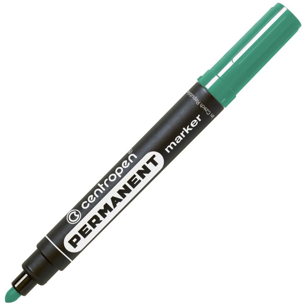 Office Instruments Marker permanet, varf rotund, verde centropen 8566