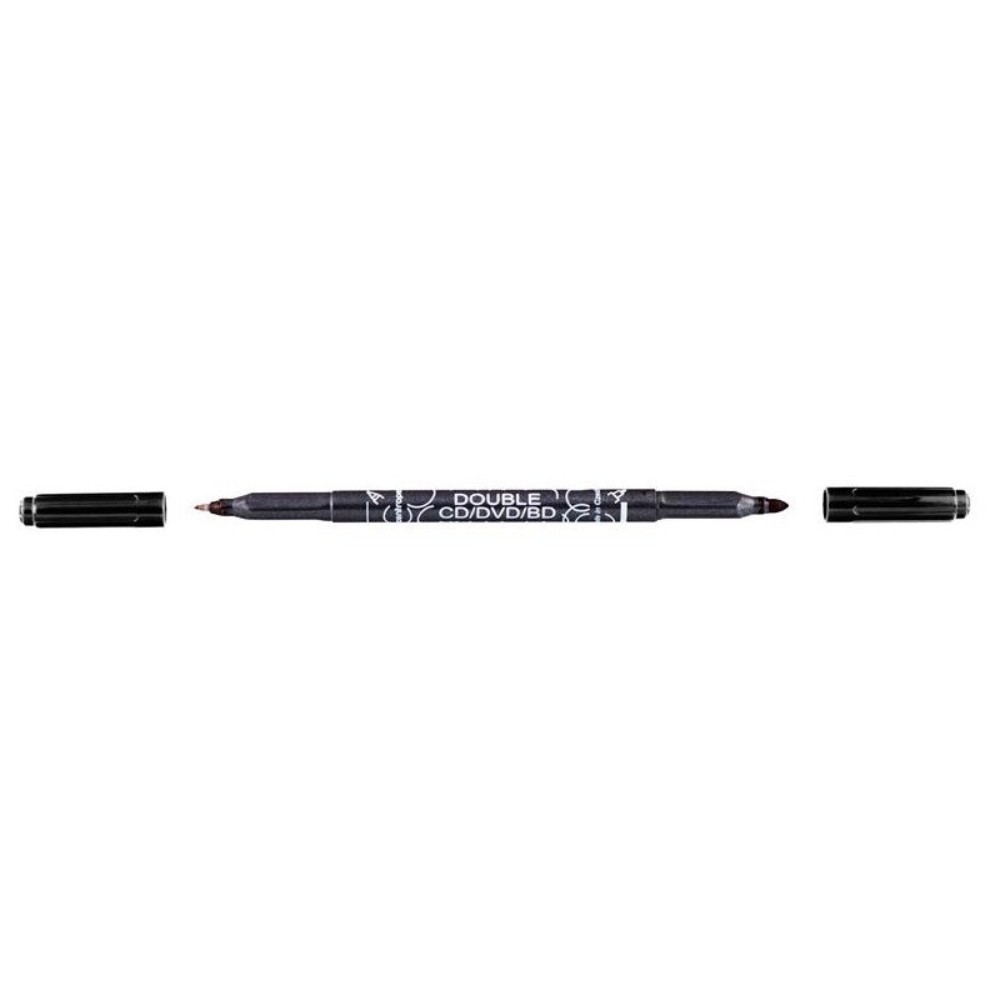 Office Instruments Marker pentru cd, 2 capete, negru centropen 3616c