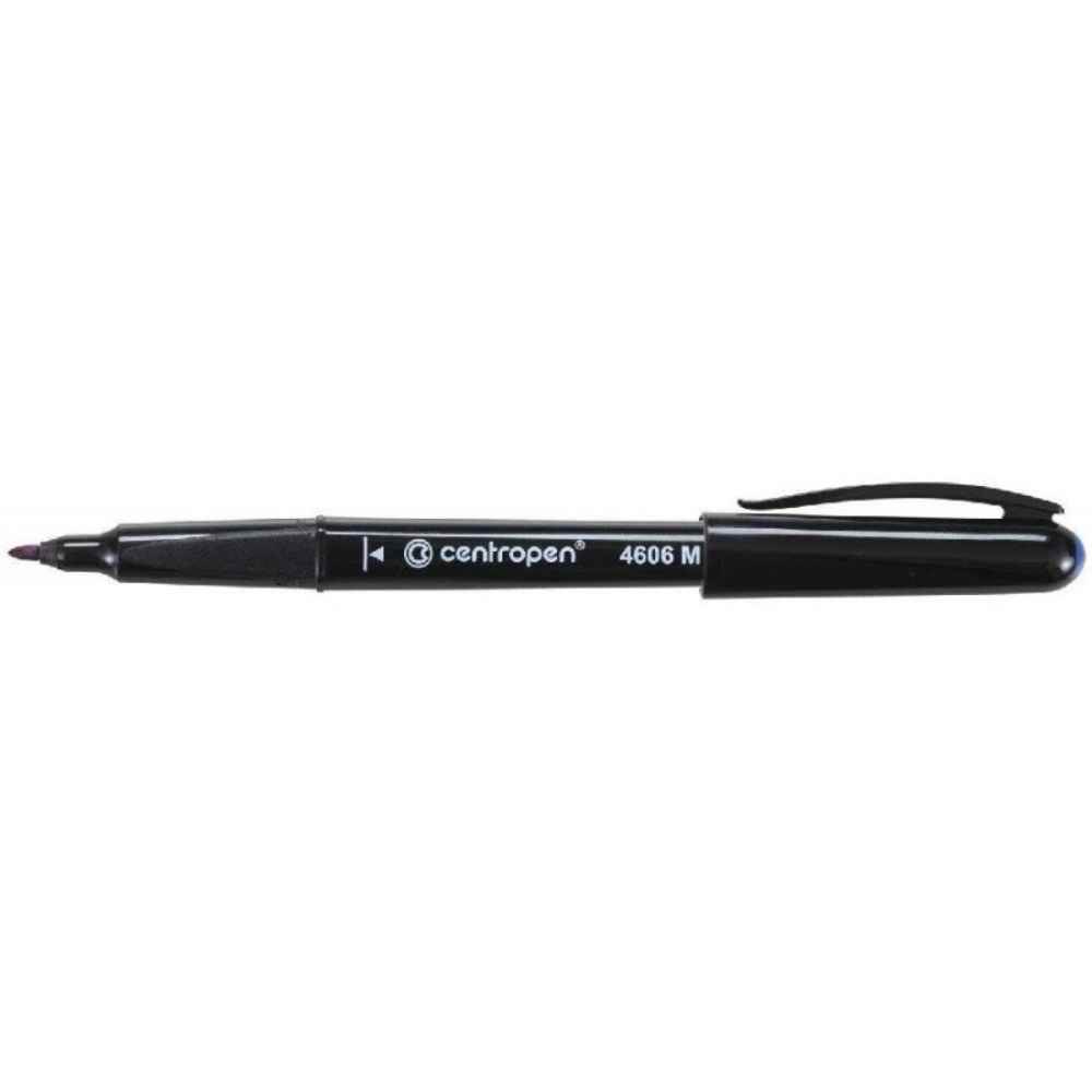 Office Instruments Permanent marker centropen 4606, pentru cd, varf 1mm, negru