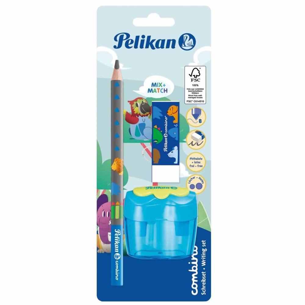 Pens & Pencils Set 1 creion grafit, 1 ascutitoare, 1 radiera blister pelikan