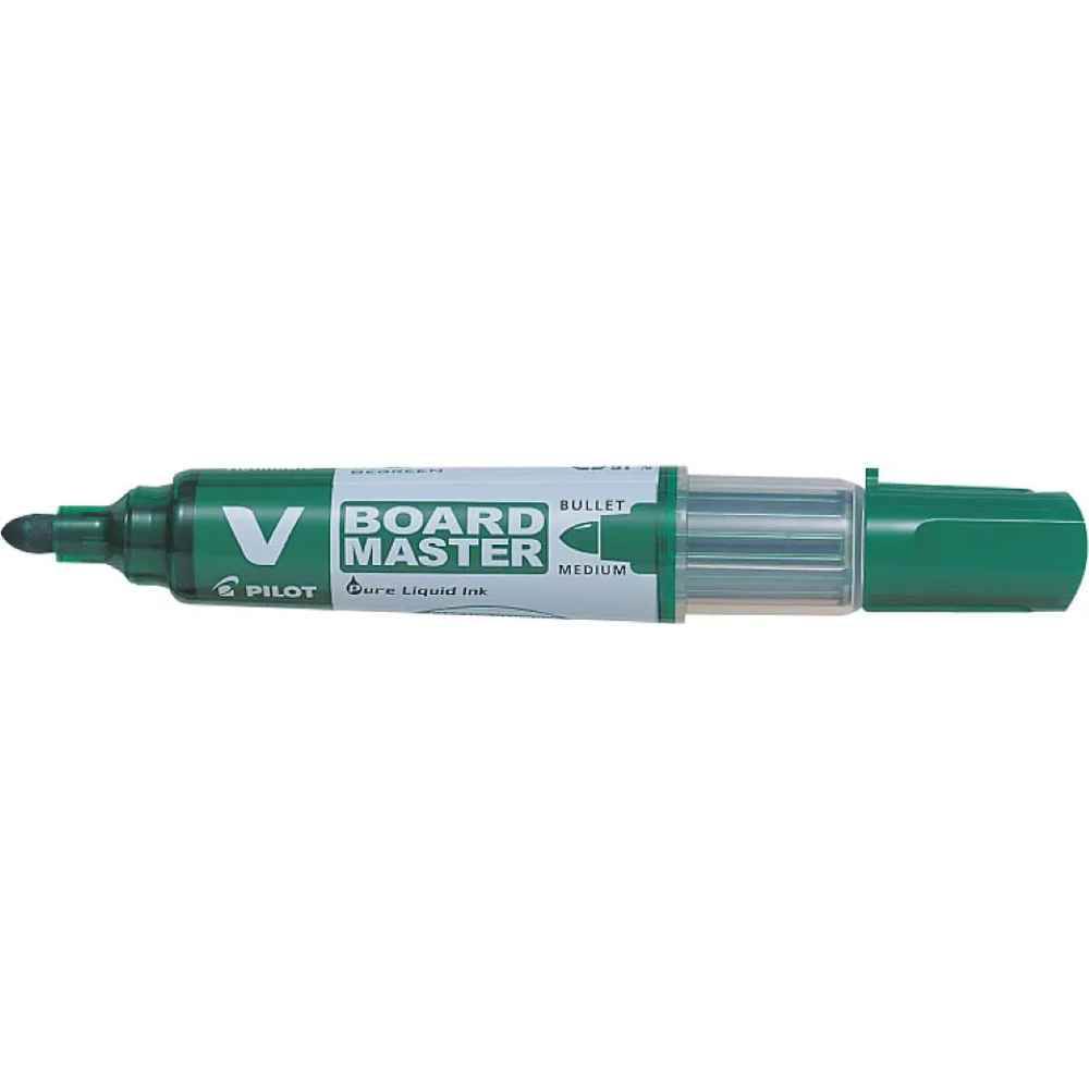 magic whiteboard Marker pentru tabla varf rotund 6 mm verde pilot vboard master