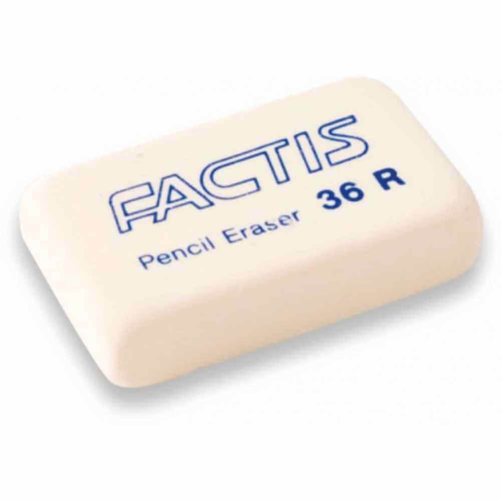 Erasers Radiera alba dreptunghiulara r36 factis