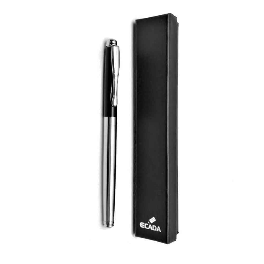 Pens & Pencils Stilou corp metalic argintiu ecada in cutie