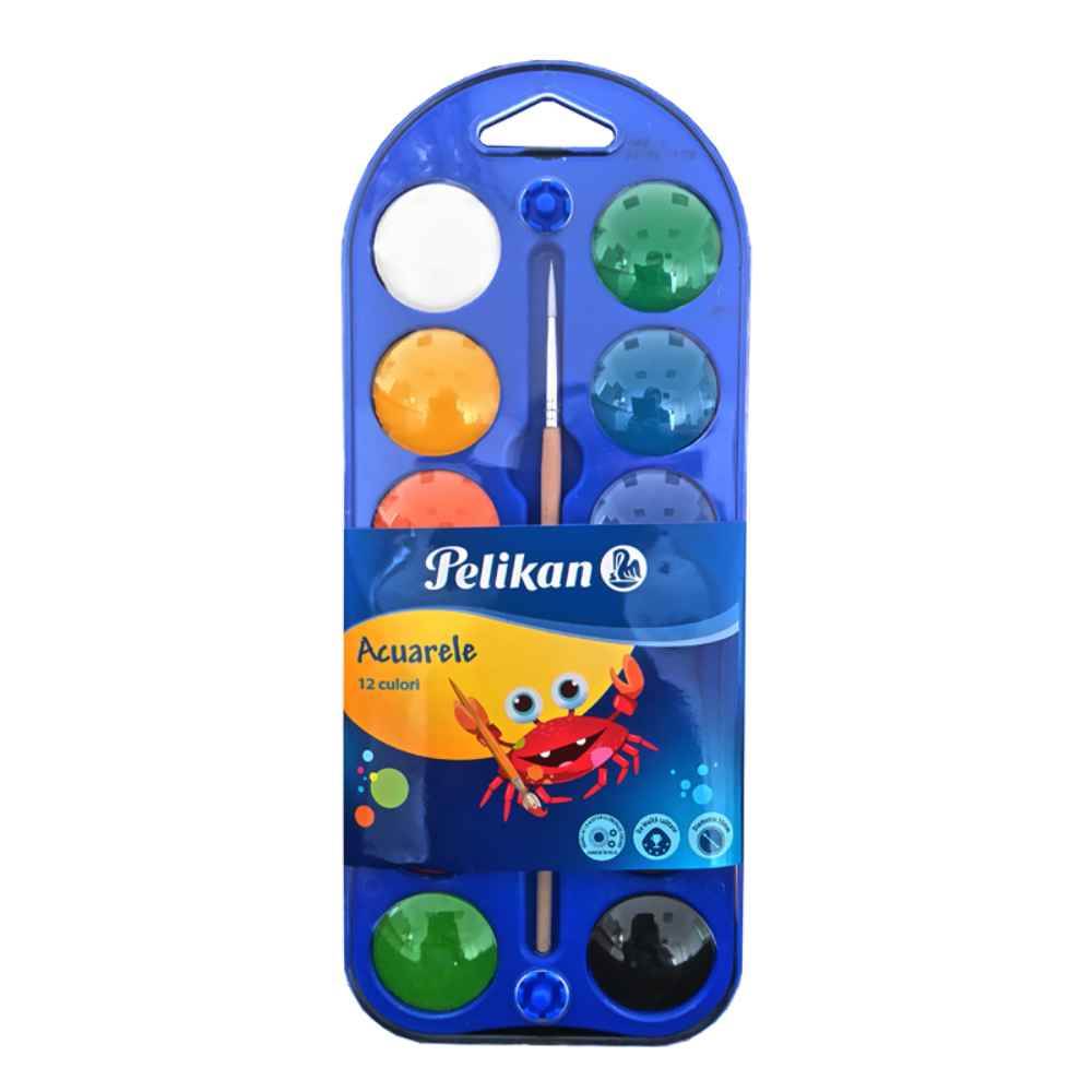 pastile maraton Acuarele cu paleta tip pastila 12 culori / set pelikan