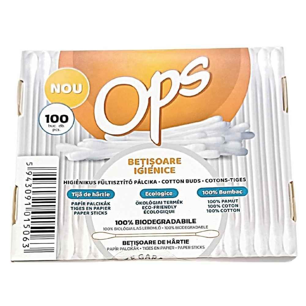 Betisoare de urechi din hartie 100 buc/cutie ops