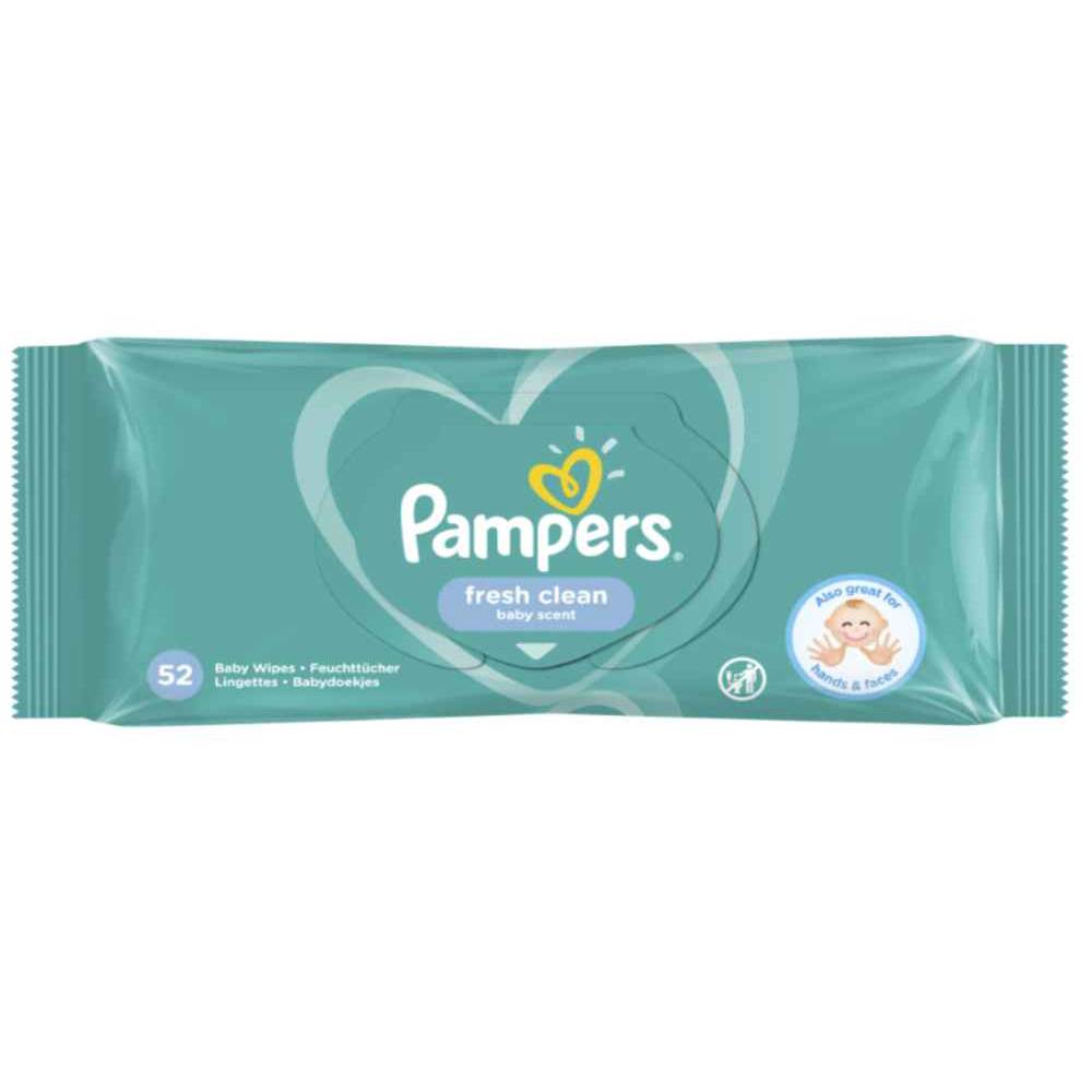 PAMPERS Servetele umede pampers baby fresh clean 52buc/pachet