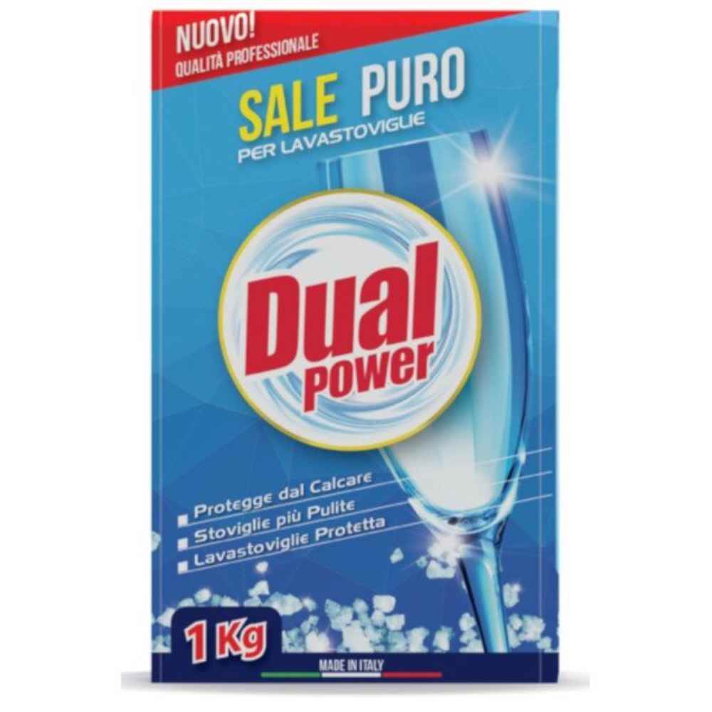 DUAL POWER Sare pentru masina de spalat vase 1kg dual power eco