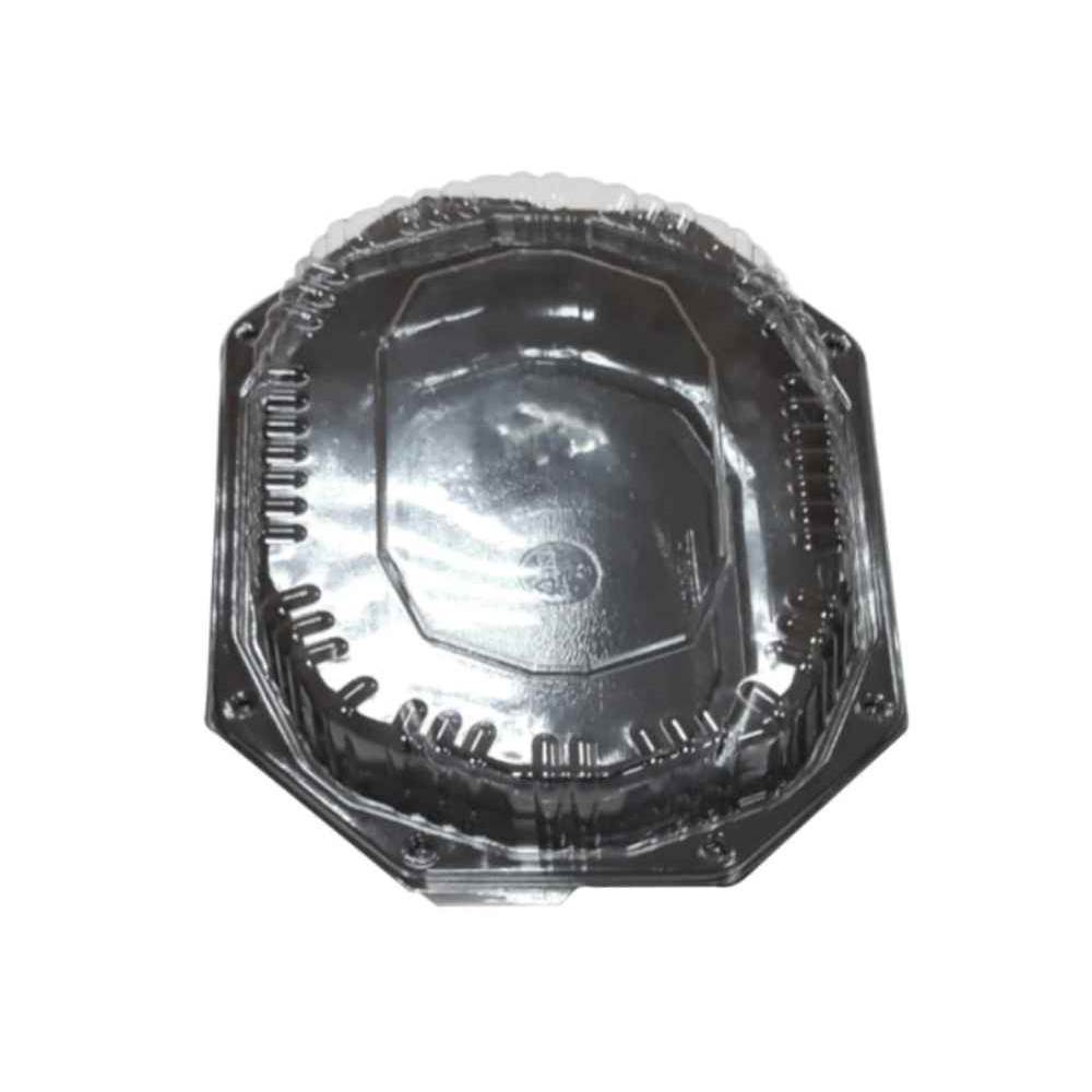 platou tort cu capac Platou din pet negru, 430x280x32 mm cu capac transparent oti