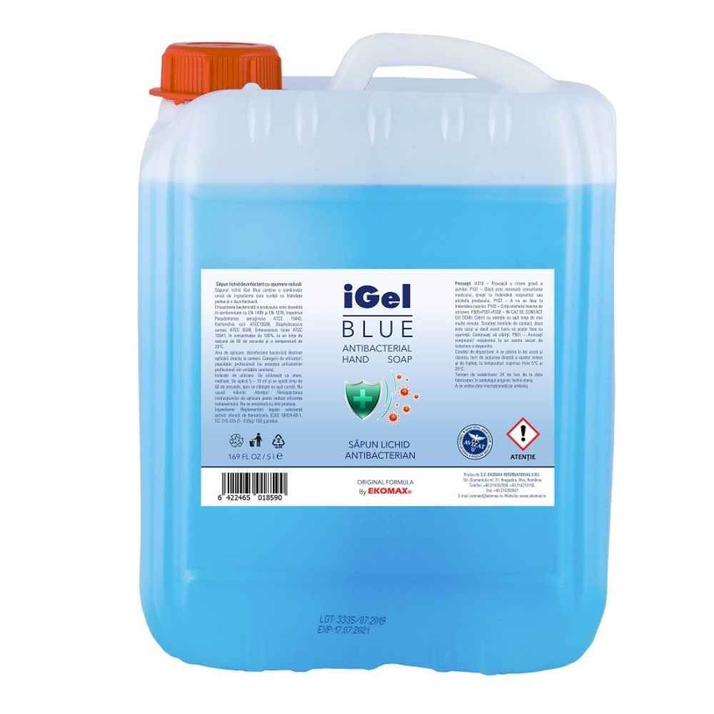 Liquid Hand Soap Sapun lichid antibacterian 5l ekomax igel blue