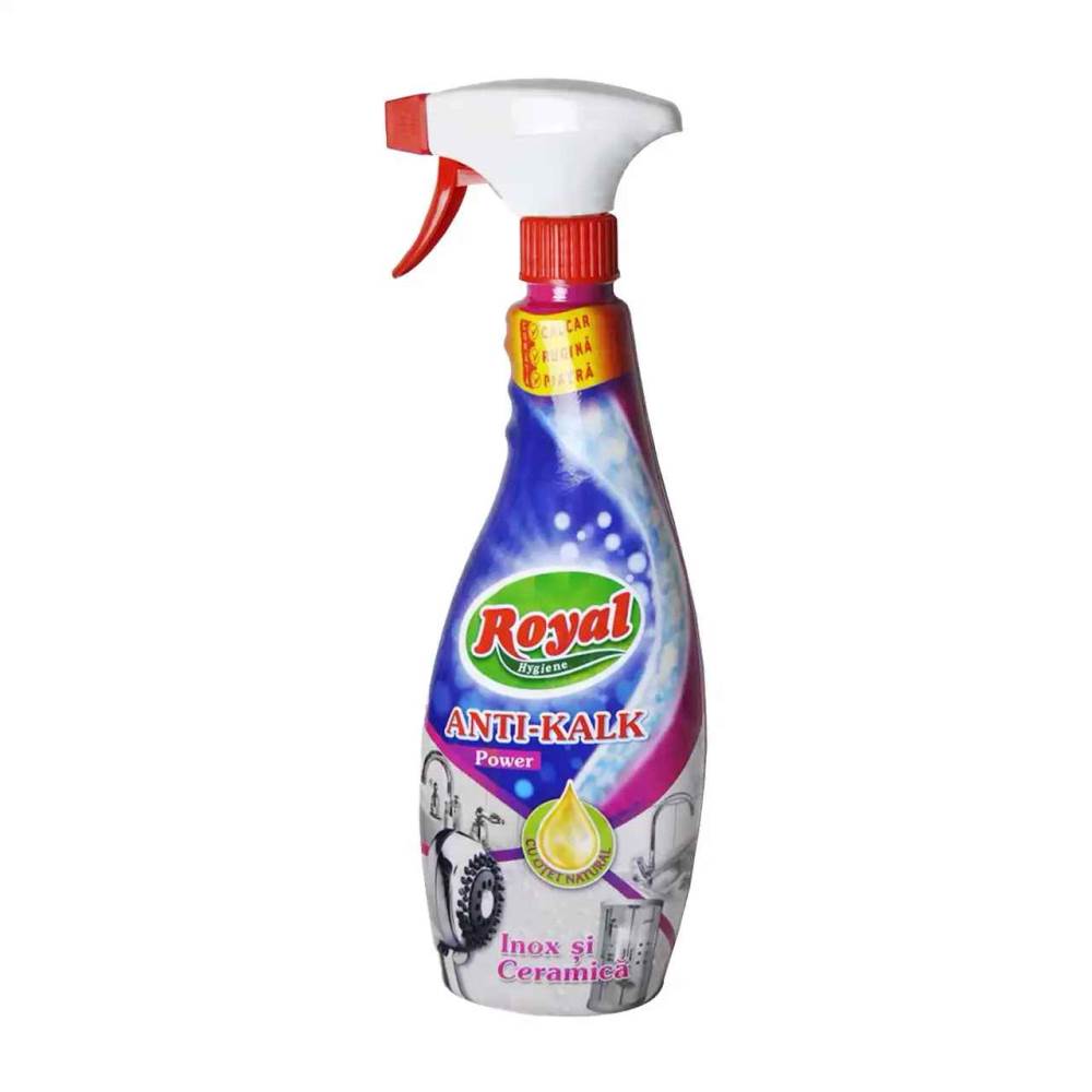 anticalcar mașina de spălat Detergent solutie anticalcar cu pulverizator 750 ml royal hygiene cloret
