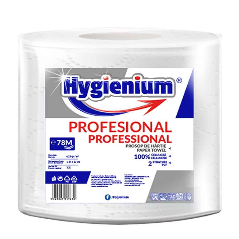 hartie igienica milde relax purple 3 straturi 32+8 role Prosop de hartie, alb, celuloza, 2 straturi, 750 gr, 78 m, hygienium