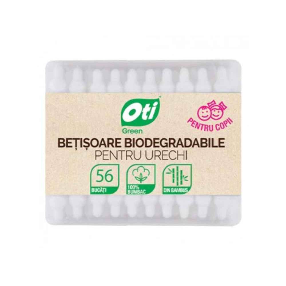 Betisoare biodegradabile pentru urechi, pentru copii, 56 buc/cutie oti