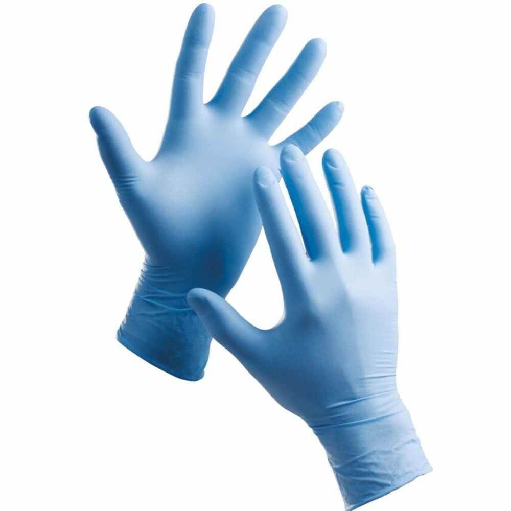 Disposable Gloves Manusi nitril albastre masura l, 100 buc/cutie oti