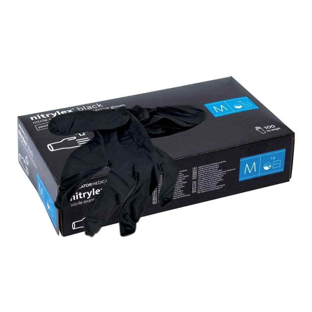 rochii negre h&m Manusi medicinale nytrilex negre, fara pudra, masura m, 100 buc/cutie oti