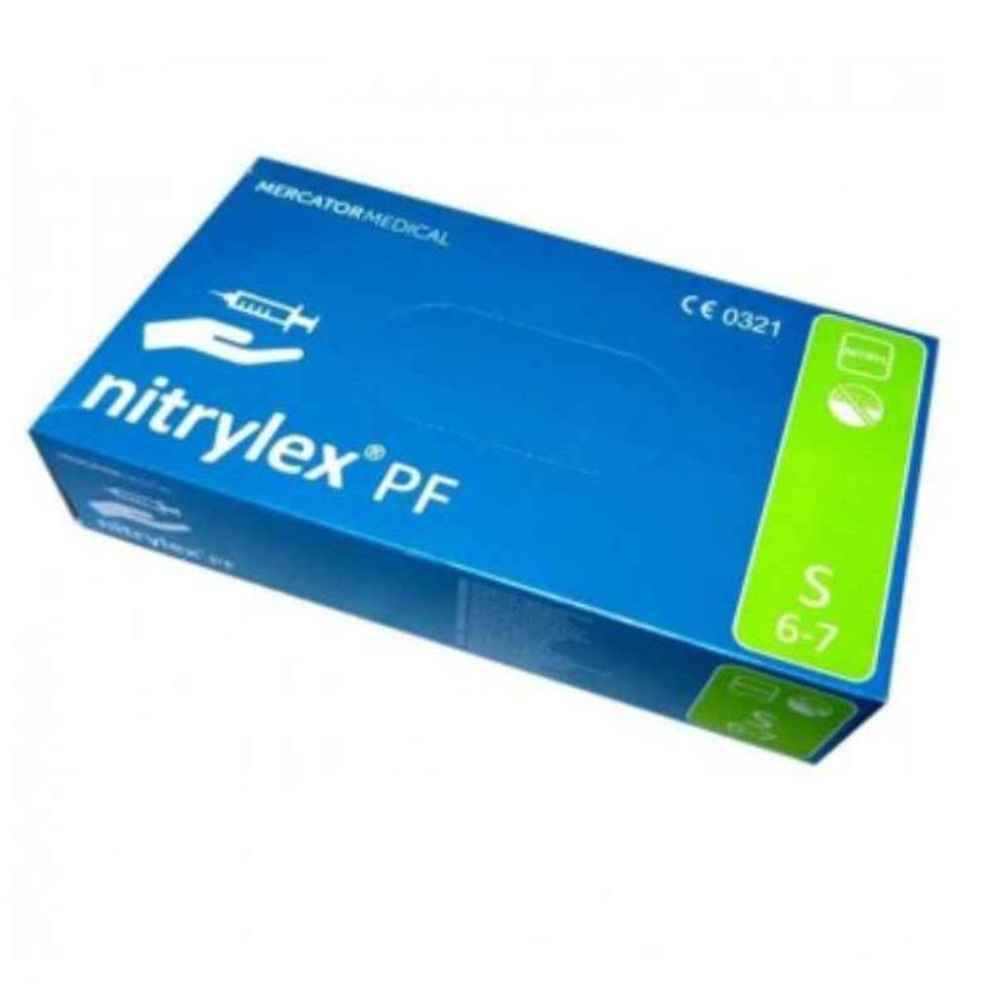 Disposable Gloves Manusi nitril albastre masura s, 100 buc./cutie oti