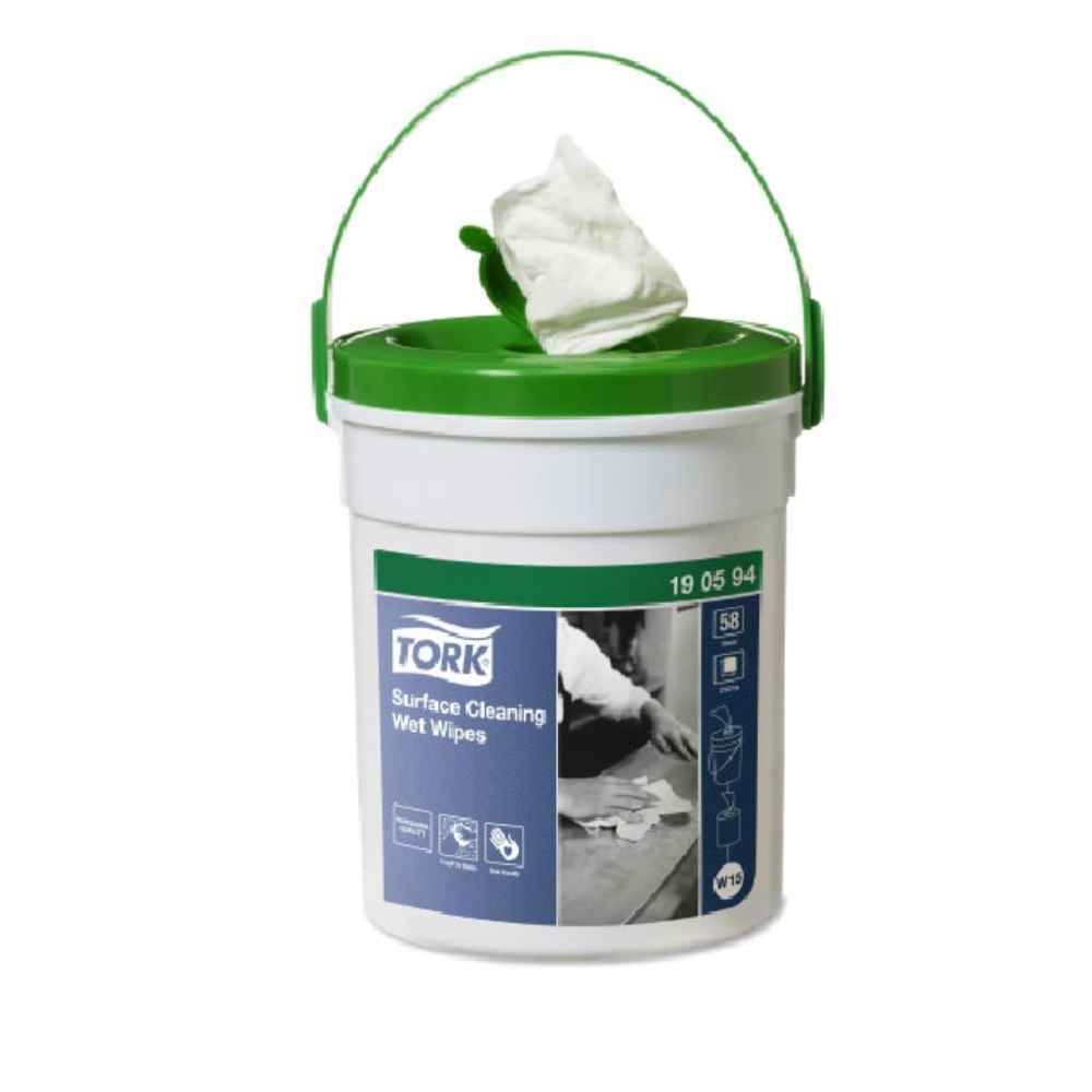 Hand Sanitizers & Wipes Laveta umeda pentru suprafete 58 buc/galeata tork