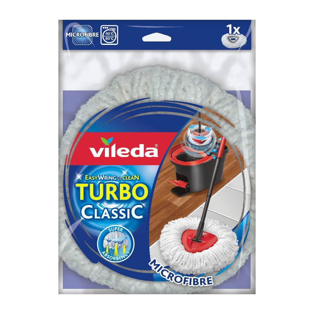 set de curatenie vileda easy wring & clean turbo Rezerva mop turbo 2 in 1 microfibre vileda
