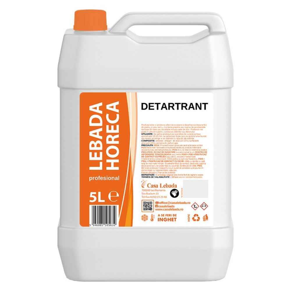 Detergeti parchet, pardoseala, gresie, faianta si obiecte sanitare - Detergent lichid detartrant pentru grupul sanitar si alte obiecte sanitare, 5 l, LEBADA, depozituldns.ro