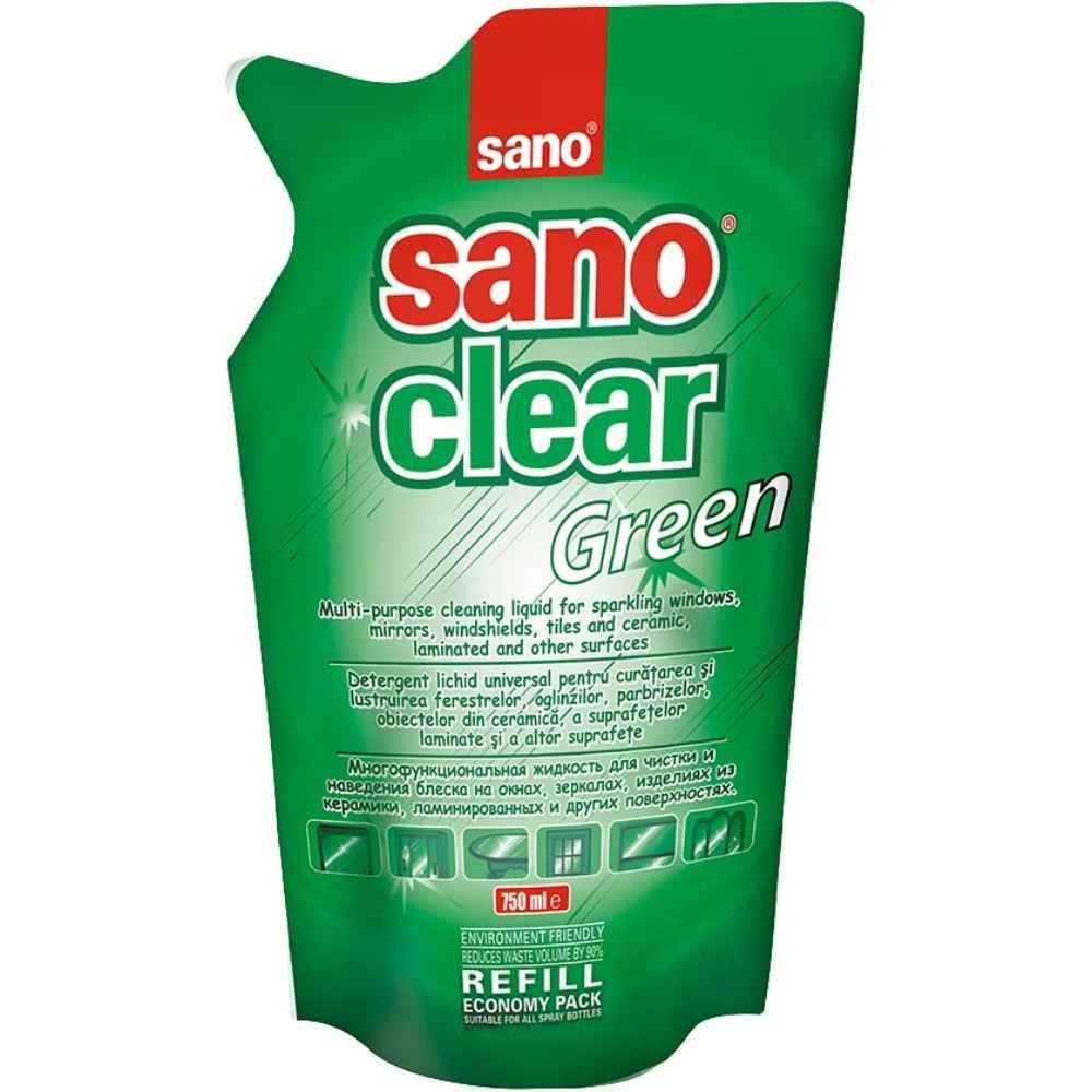 remorcă auto 750 kg Detergenti geamuri sano clear green rezerva economica 750 ml