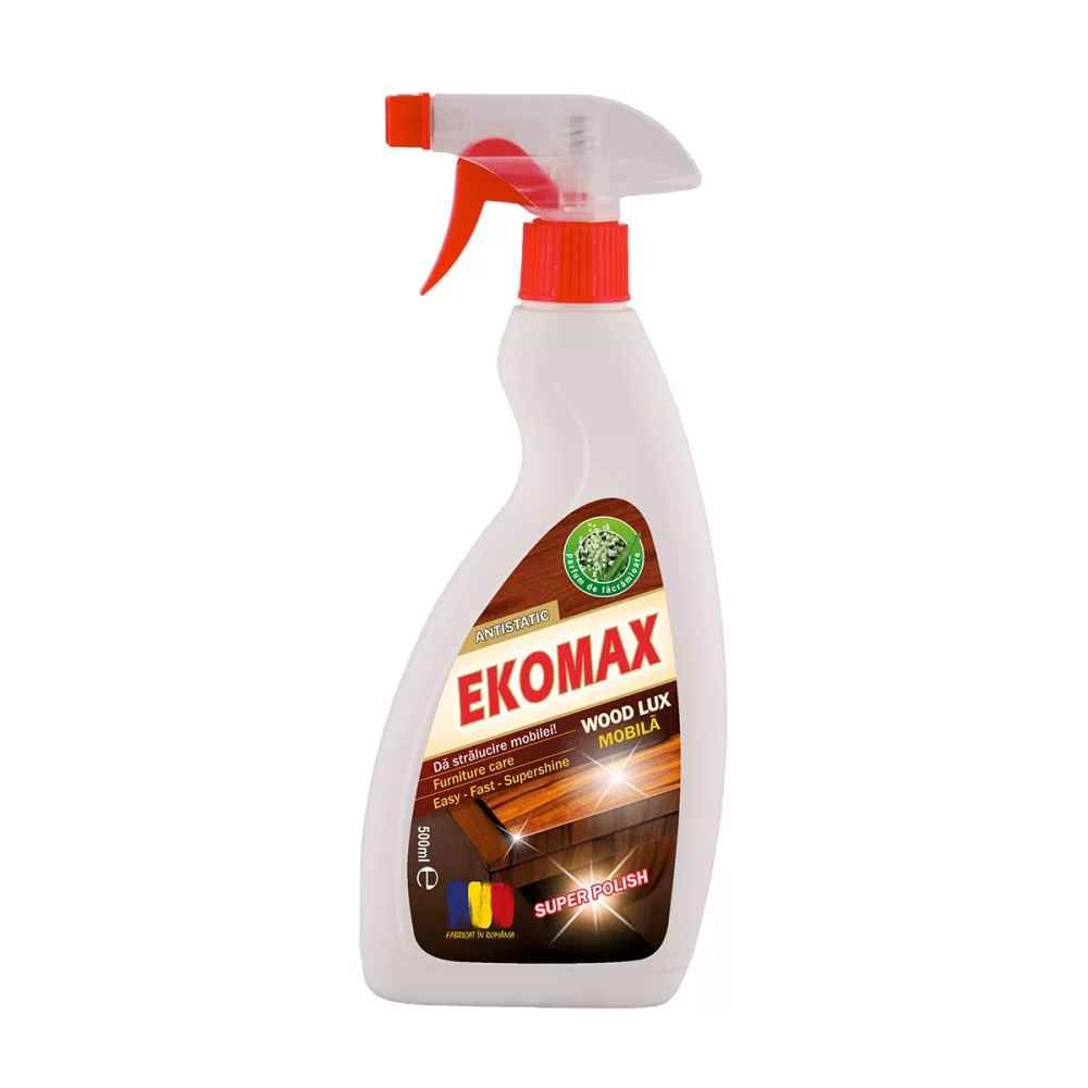 mașina de calibrat lemn Detergent mobilier lemn, imitatie de lemn, cu pulverizator, lacramioare, 500 ml, ekomax wood lux
