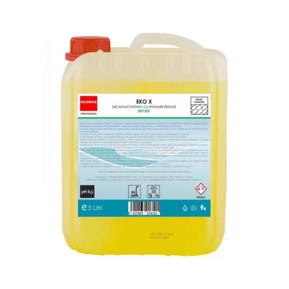 aplicație de masurat suprafete Detergent lichid decapant pentru suprafete cu spumare redusa, 5 l, ekomax eko x