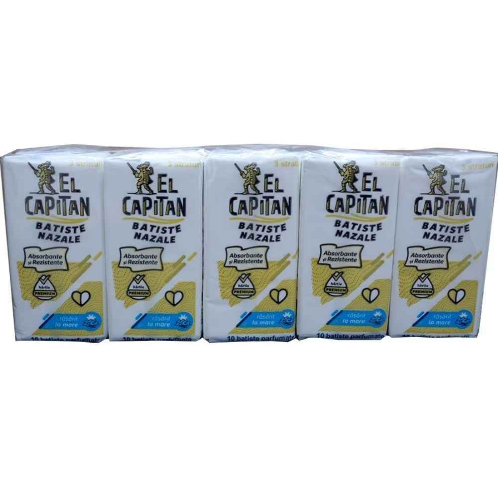 str. logofat tautu, nr. 68a sector 3 Batiste nazale 10x10, 3 str, celuloza, 10 foi/pachet, seaside el capitan