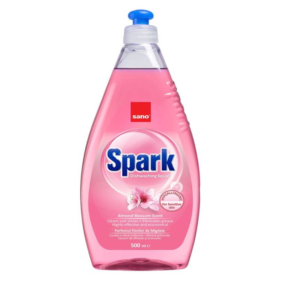 cel mai bun detergent pentru mașina de spălat vase Detergent de vase sano spark migdale 500 ml