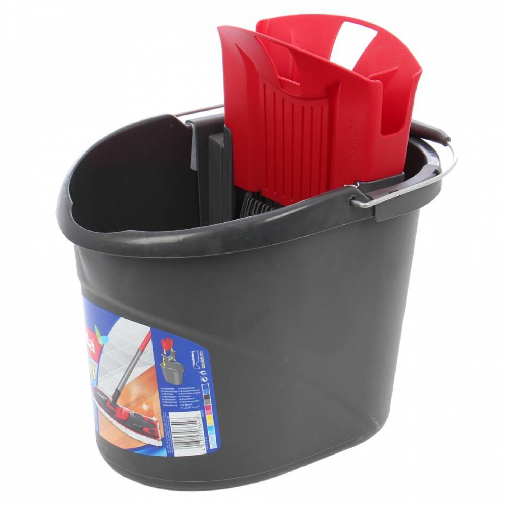 mini mașină de spălat rufe cu storcator Galeata din plastic cu storcator pentru mop plat vileda ultramax rosie 10l