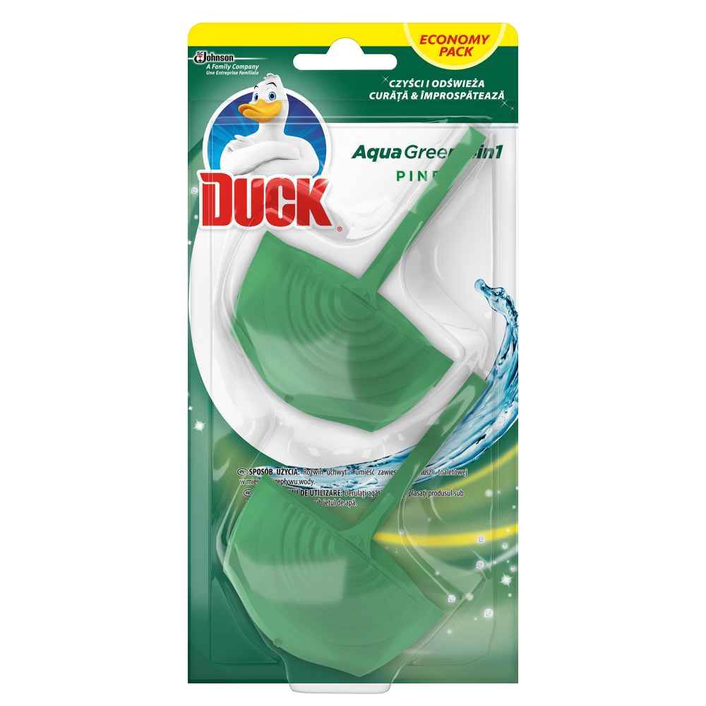 DUCK Odorizant wc solid cu suport plastic 2x40g anitra aqua green duck