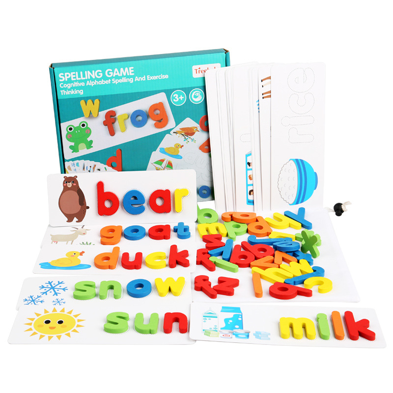 Toys & Games Joc spelling words alfabet lemn montessori