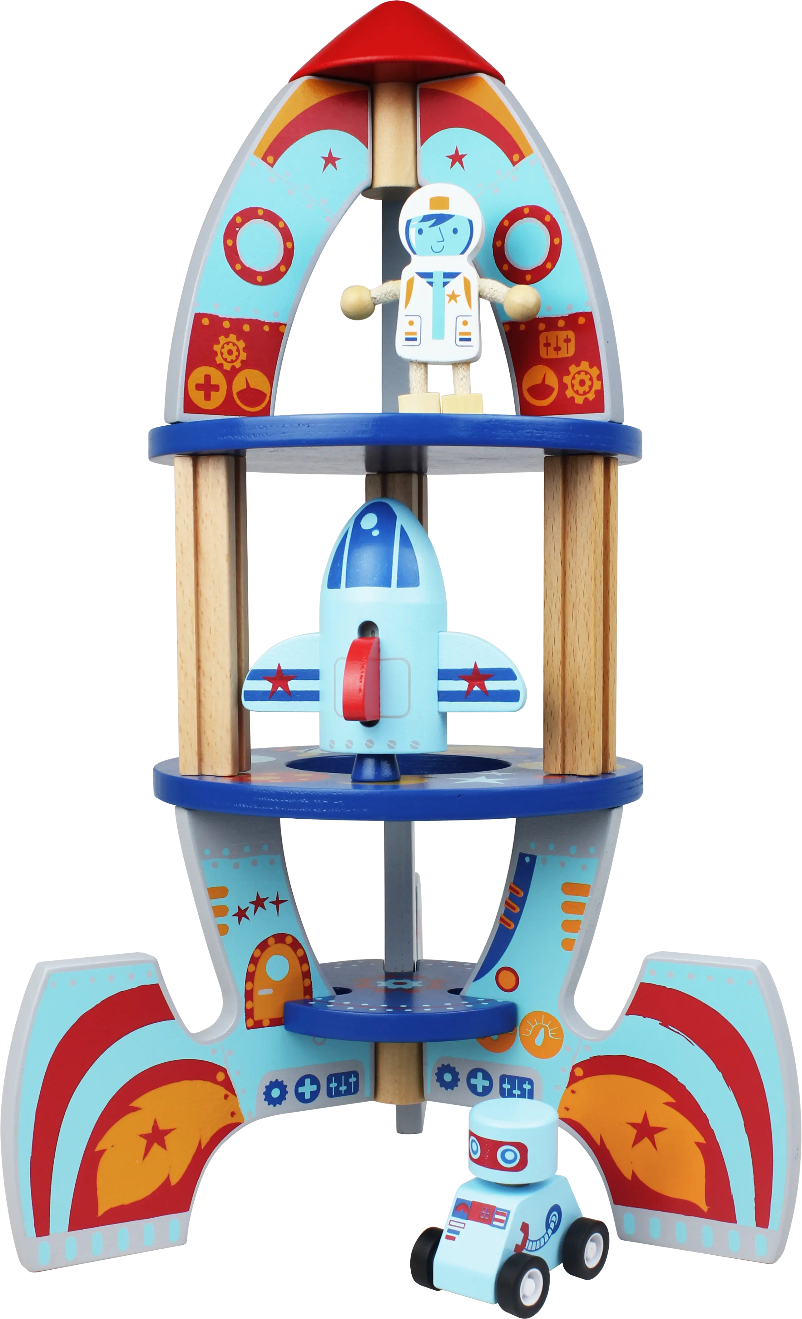 Toys Racheta lemn 3d montessori